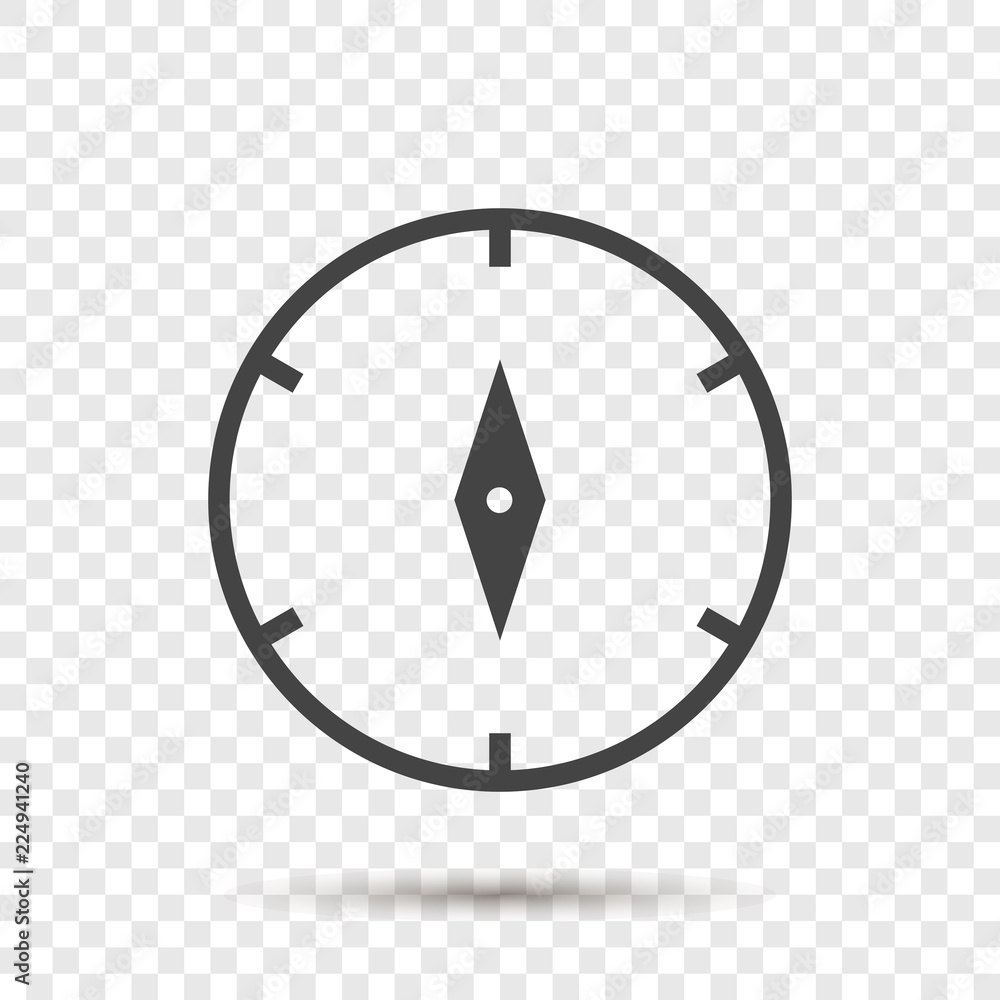 Poster vector icon of the compass. illustration of a compass symbol for determining the sides of the worl. 
