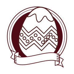 Easter egg round emblem
