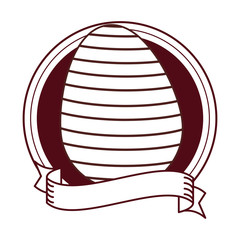Easter egg round emblem