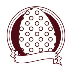 Easter egg round emblem