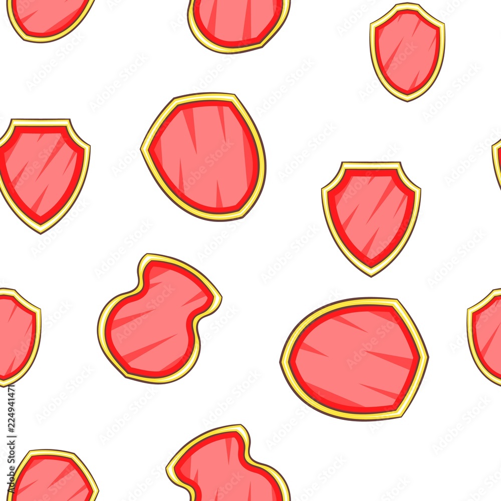 Poster shield pattern. cartoon illustration of shield vector pattern for web