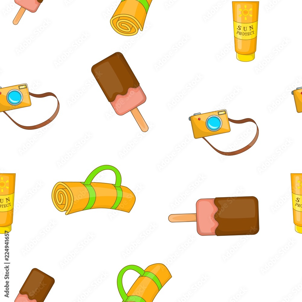 Poster coast pattern. cartoon illustration of coast vector pattern for web