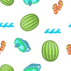 Beach pattern. Cartoon illustration of beach vector pattern for web