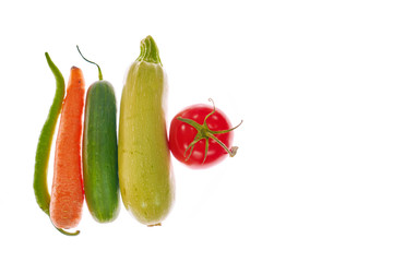 Group of food isolated on white background