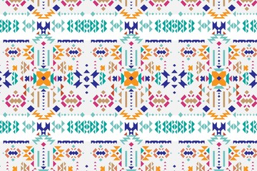 Tribal art ethnic seamless pattern. Folk abstract geometric repeating background texture. Fabric design. Wallpaper