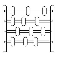 Children abacus icon. Outline illustration of children abacus vector icon for web