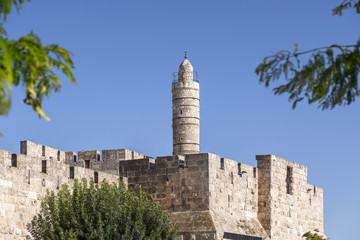 Tower of David in the old city of Jerusalem, Israel