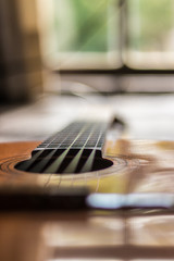 Fototapeta premium closeup of a guitar