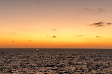 Orange sky ocean sunset