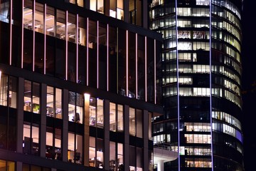 Office building at night