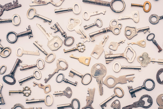 keys on white background 