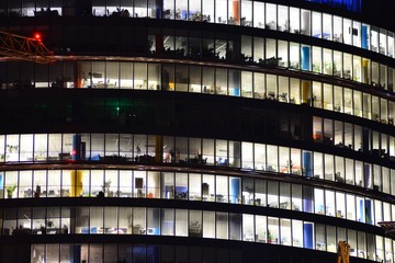 Office building at night