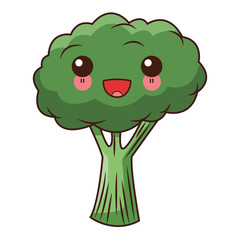 Broccoli kawaii cartoon