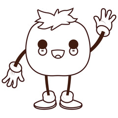 Tomato kawaii cartoon