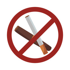 Prohibited smoking sign