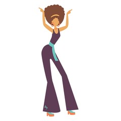 Happy girl dancing and having fun at a party.