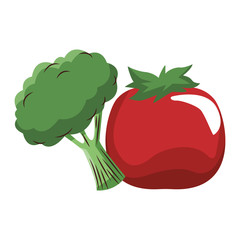 Broccoli and tomato
