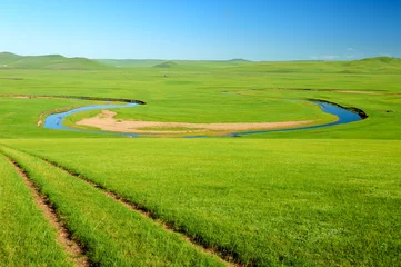 Fototapeten Toskana The Muzigler river valley of Hulunbuir grassland of China.  © 孝通 葛