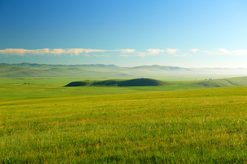 Fototapeta premium The Muzigler river valley of Hulunbuir grassland of China.
