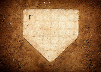 baseball home plate and dirt