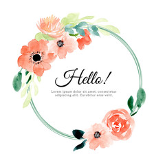 watercolor floral frame
