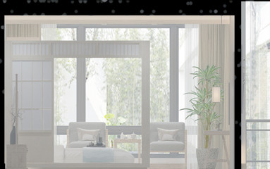 3d render Japan style bedroom