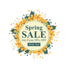 Beautiful Spring Sale Discount Off Floral Wreath