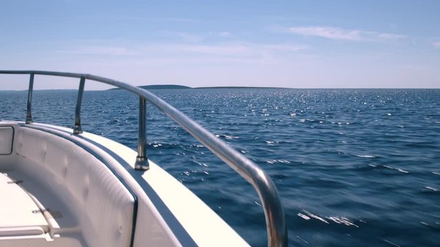 Speedboat ride on the sea
