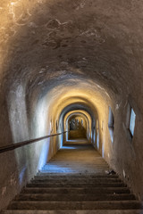 Tunnel leading to the prisons of the medieval fort