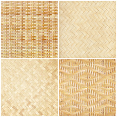 Wicker and bamboo woven texture Background