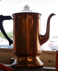 A vintage pitcher at a flea market