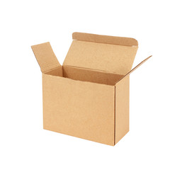 Cardboard box isolated on white