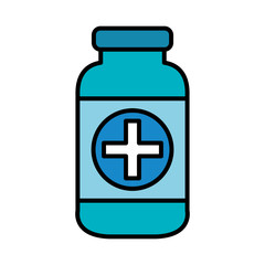 bottle drugs isolated icon