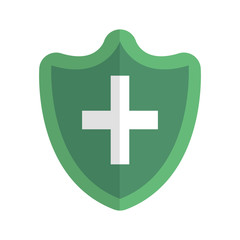 Obraz premium shield with cross icon