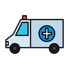 ambulance car isolated icon