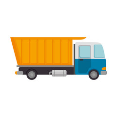 dump truck vehicle isolated icon