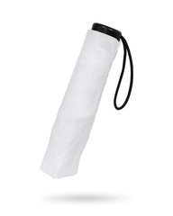 Blank umbrella isolated on white background. Portable parasol for protection sun and rain. Clipping paths object. © Lemonsoup14