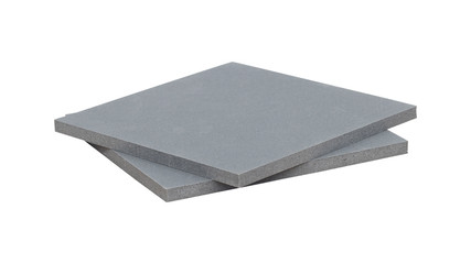 Rubber sheet isolated on white background. Piece of square plastic for industrial. Clipping paths object.