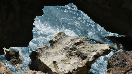 Water flows in from the sea at high tide