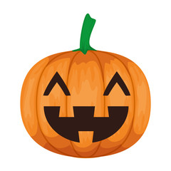 happy halloween pumpkin character