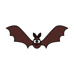 halloween bat flying icon