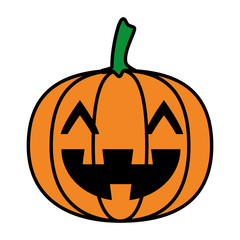 happy halloween pumpkin character