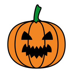 happy halloween pumpkin character