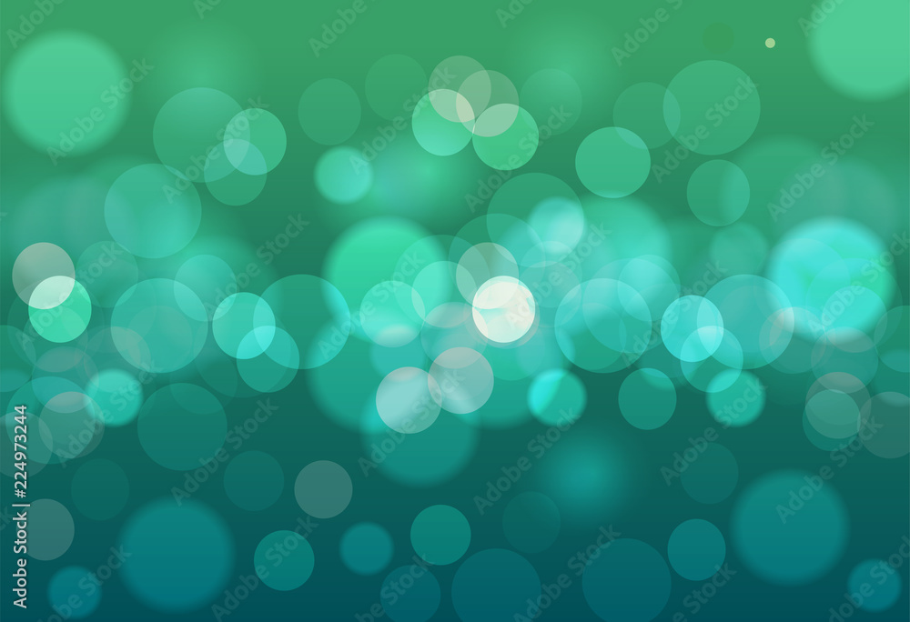Poster abstract green bokeh background. abstract gold bokeh background.