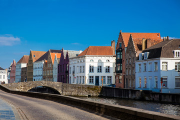 The beautiful streets of the historical town of Bruges