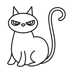 halloween black cat character