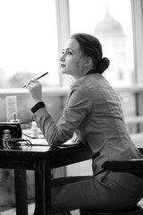 Beautiful woman at a business meeting