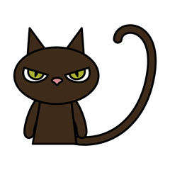 halloween black cat character
