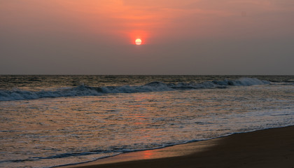 Obraz premium A beach sunset