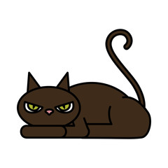 halloween black cat character